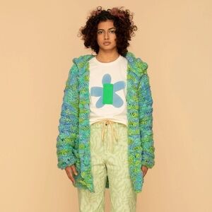 Cashapp Creature Handmade Crochet Long Cardigan XS/S